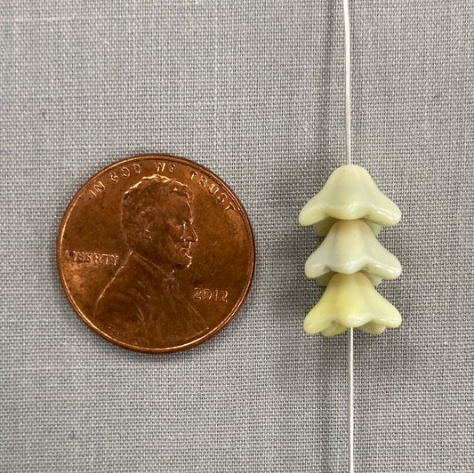 5x8mm Bell Flower - Light Green Mix - qty 25