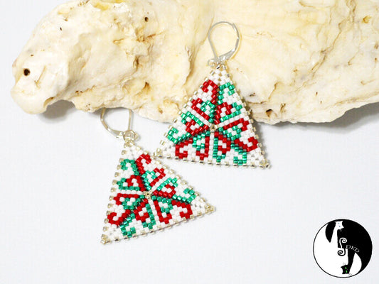Candy Canes Triangle Pattern - PDF