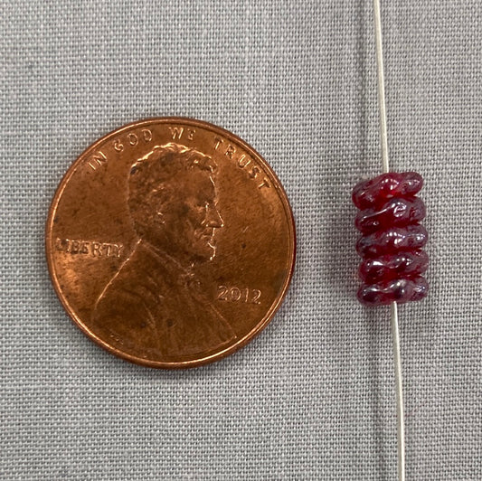 5mm Daisy Spacer- Red Luster - qty 50