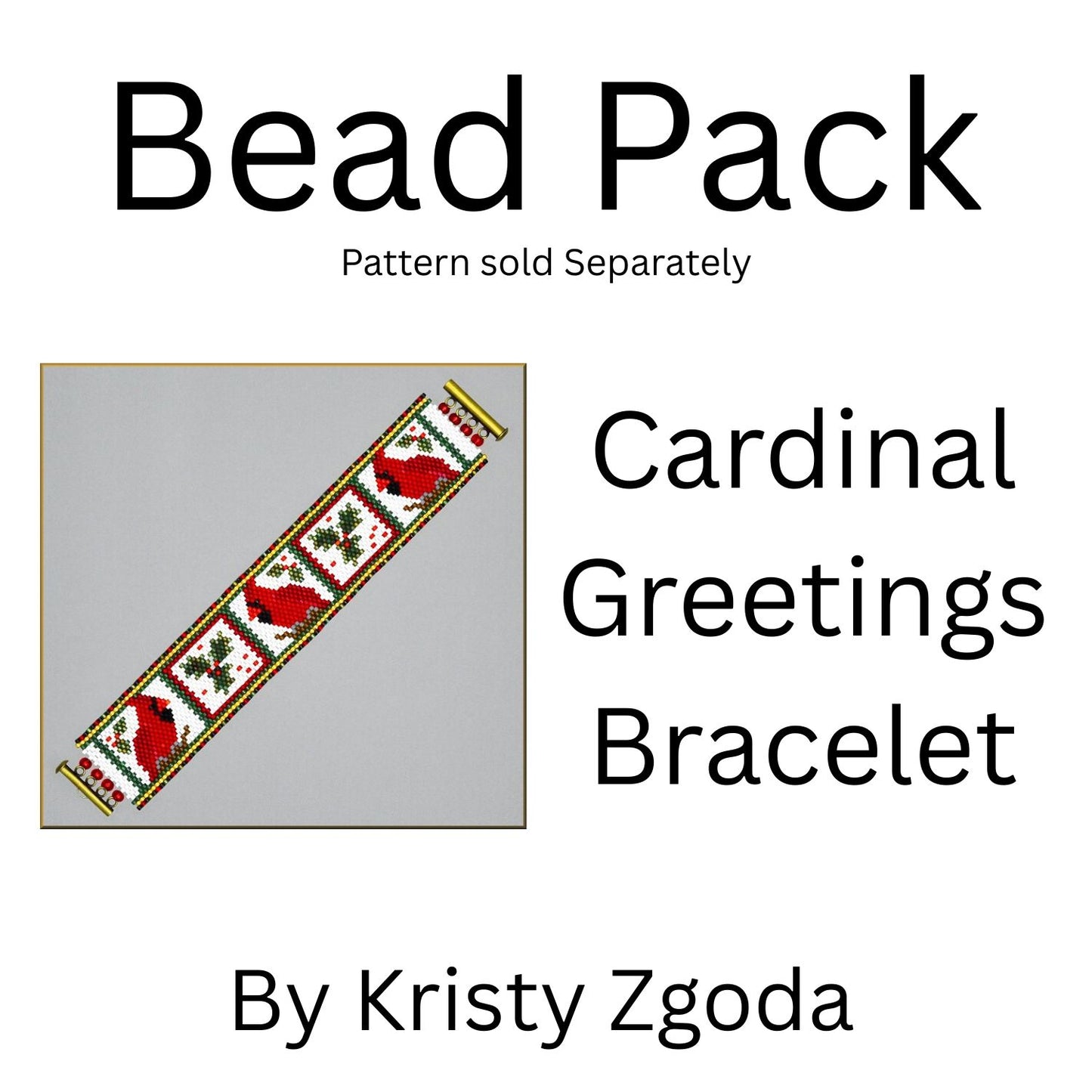 Cardinal Greetings Bracelet Bead Pack