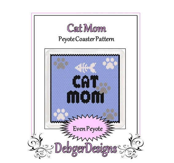 Cat Mom Coaster Pattern - PDF