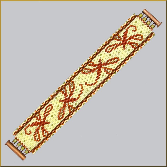Cinnamon Dragonfly Bracelet Pattern - PDF