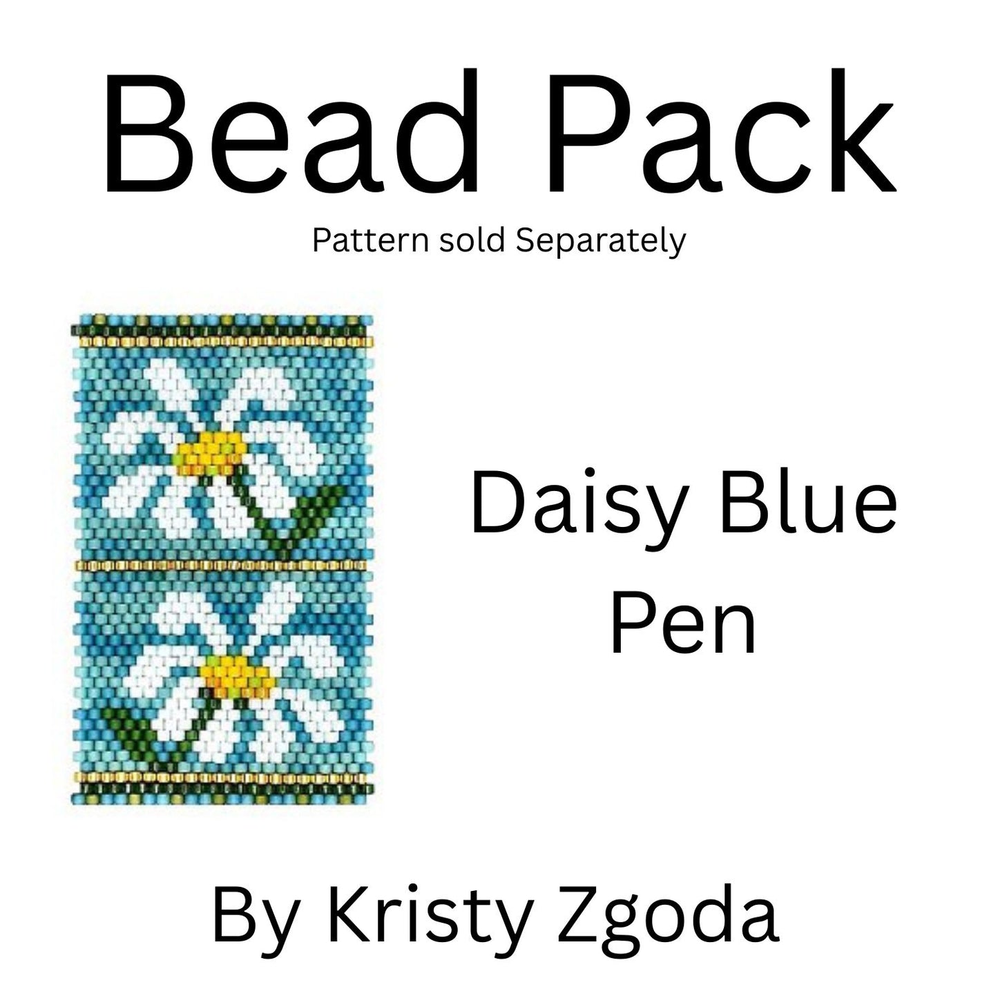 Daisy Blue Pen Bead Pack