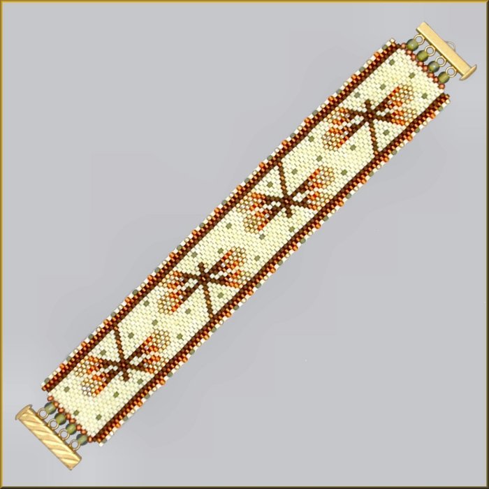 Dragonfly Autumn Zest Bracelet Pattern - PDF
