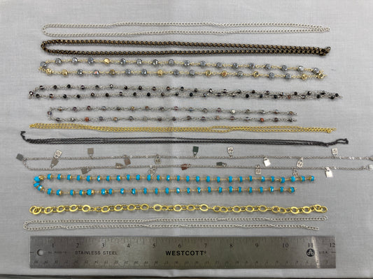 Assorted Chain - at least 12" long - 10 pieces