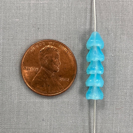5x6mm Bell Flower - Light Blue - qty 25