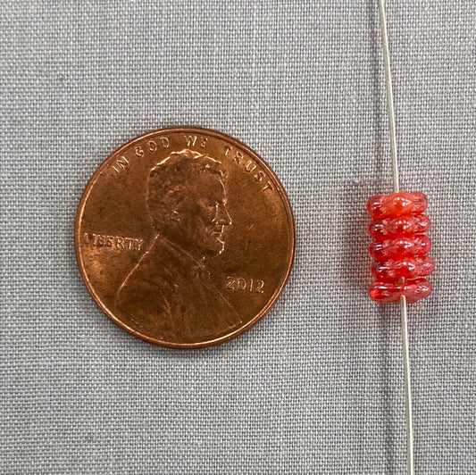 5mm Daisy Spacer- Orange Luster - qty 50