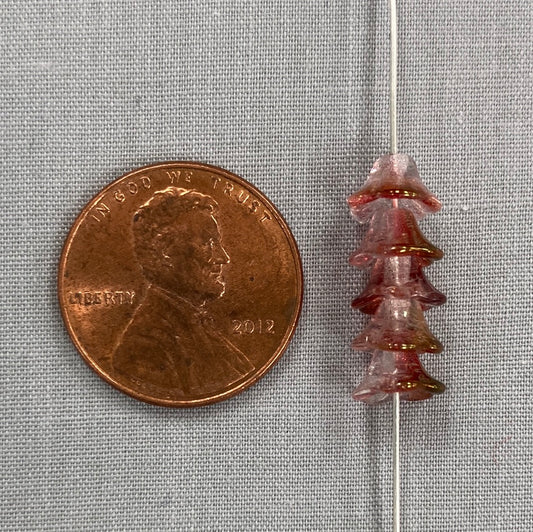 4x6mm Bell Flower - Vintage Rose - qty 25