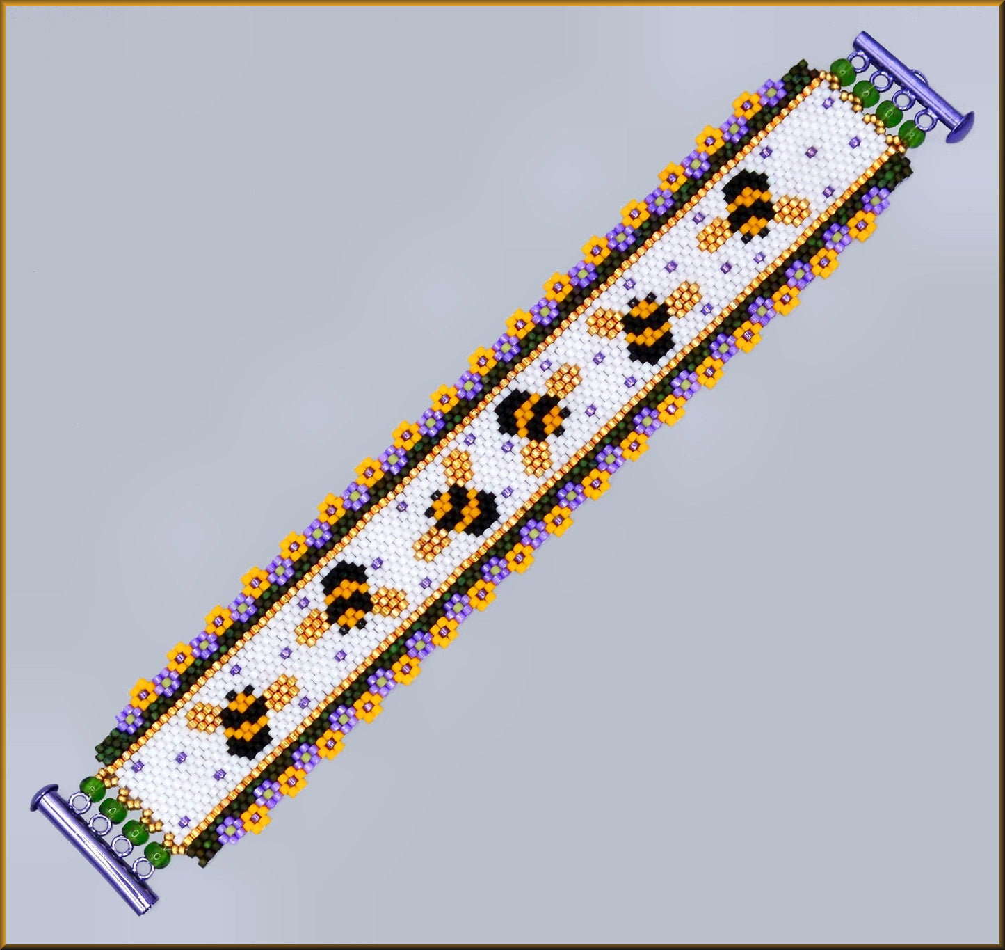 Field of Bees Bracelet Pattern - PDF