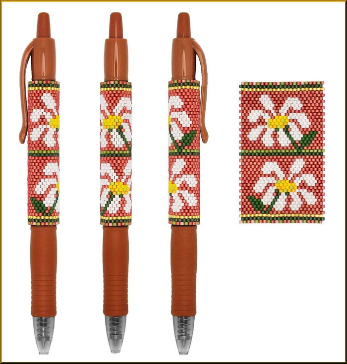 Field of Daisies in Peach Pen Wrap Pattern - PDF