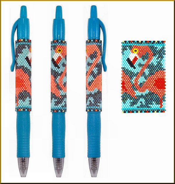Flamingo Sky Pen Wrap Pattern - PDF