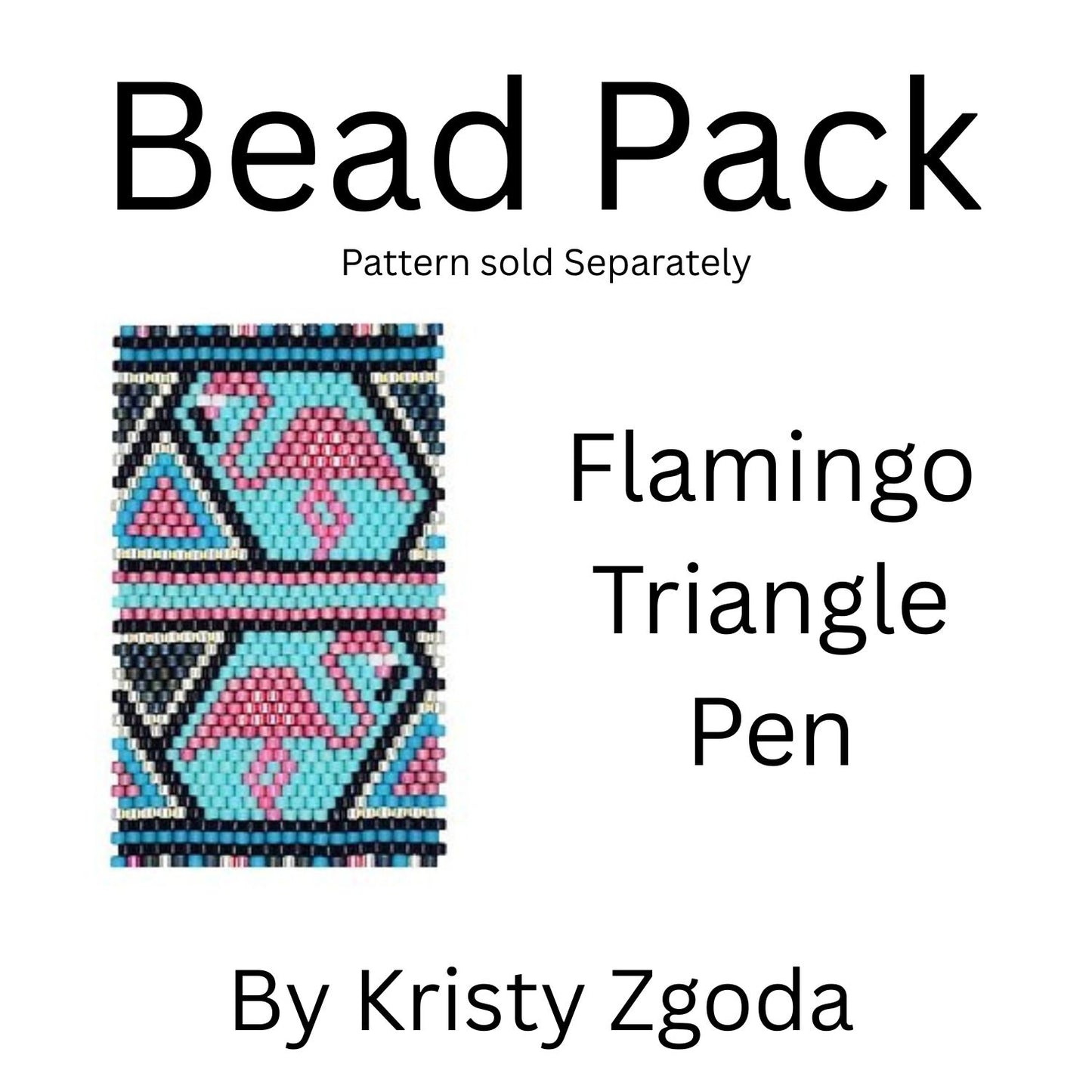 Flamingo Triangle Pen Bead Pack