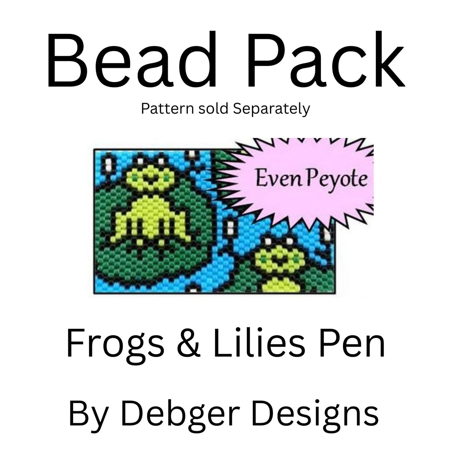 Frogs and Lilies Pen Bead Pack