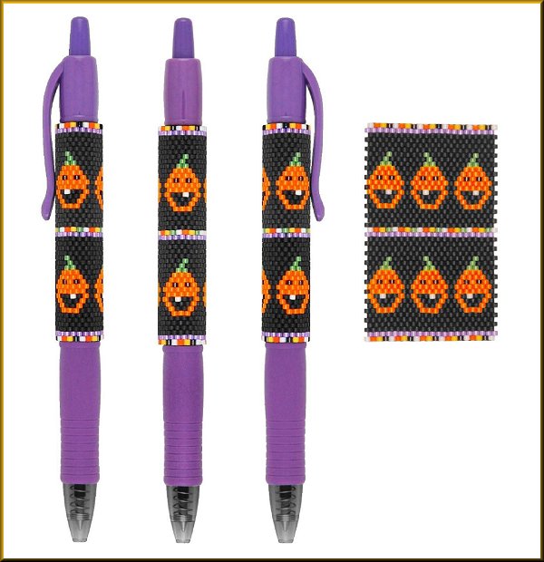 Halloween Pumpkin Fest Pen Wrap Pattern - PDF