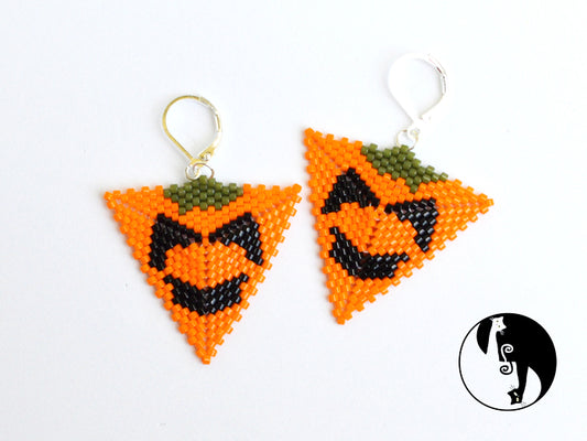 Happy Pumpkin Triangle Pattern - PDF