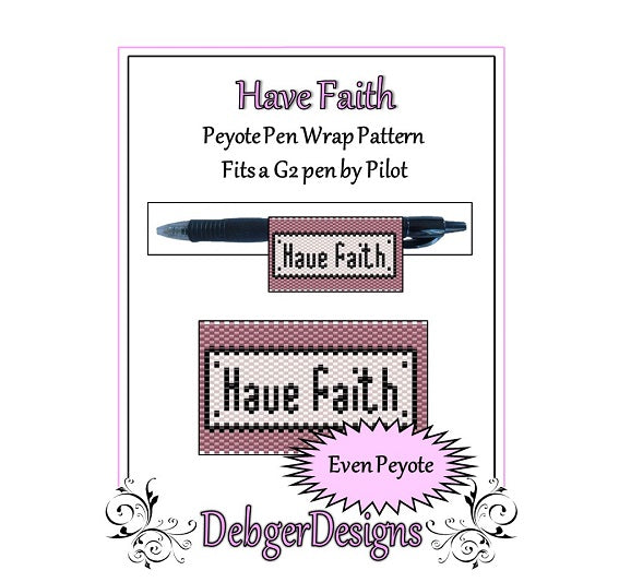 Have Faith Pen Wrap Pattern - PDF
