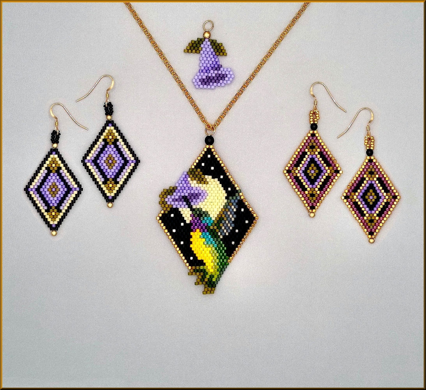 Hummingbird Dreams Pendant and Earring Pattern - PDF