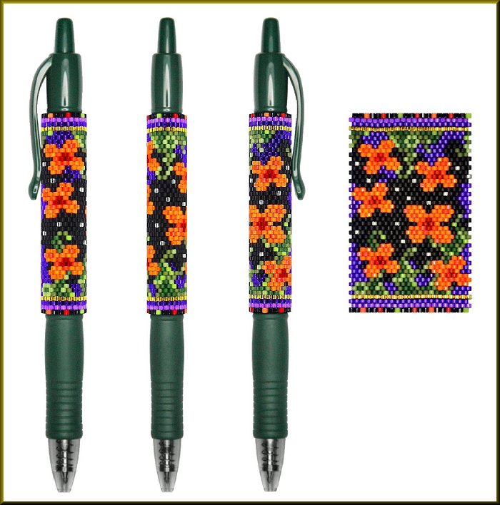 Jurassic Garden Pen Wrap Pattern - PDF
