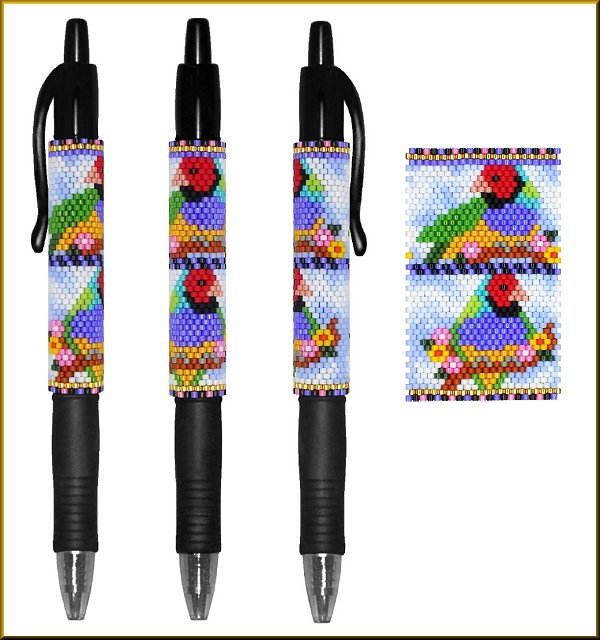 Lady Gouldian Pen Wrap Pattern - PDF