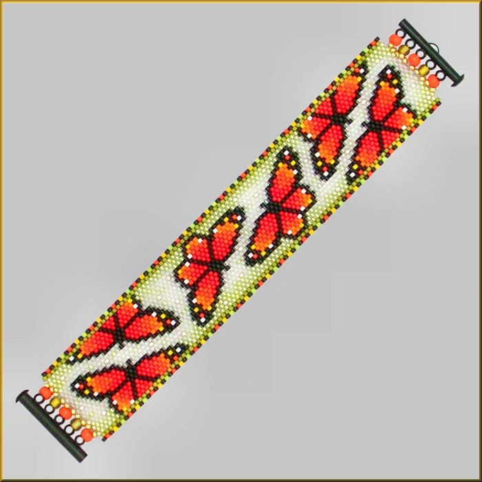 Monarch Lace Bracelet Pattern - PDF