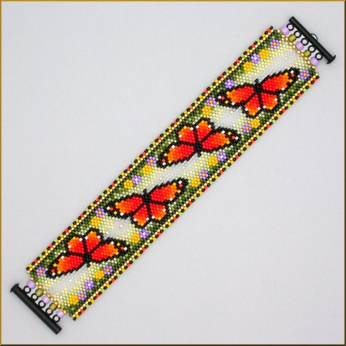Monarch Spring Bracelet Pattern - PDF