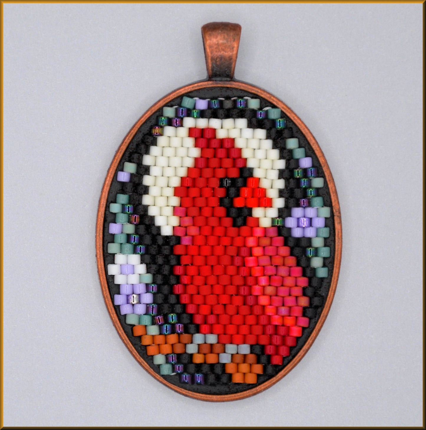 Moonlit Cardinal Oval Pattern - PDF
