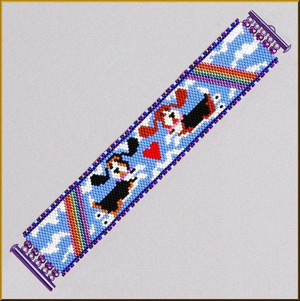 Rainbow Bassets Bracelet Pattern - PDF