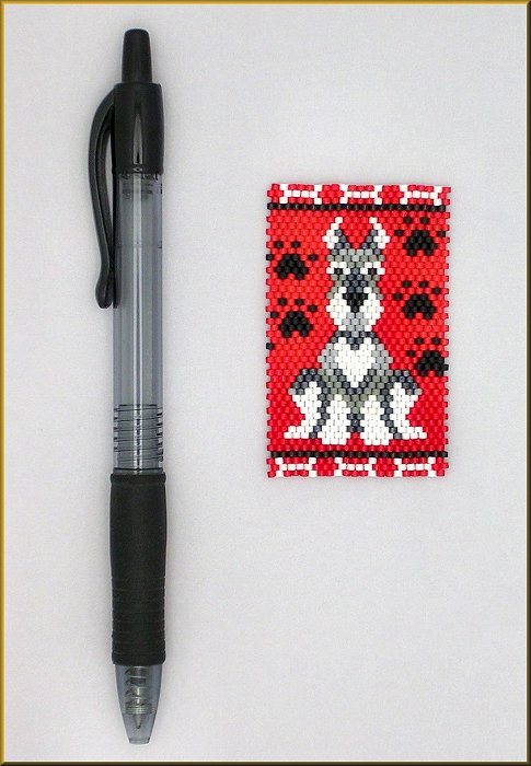 Schnauzer Pen Wrap Pattern - PDF