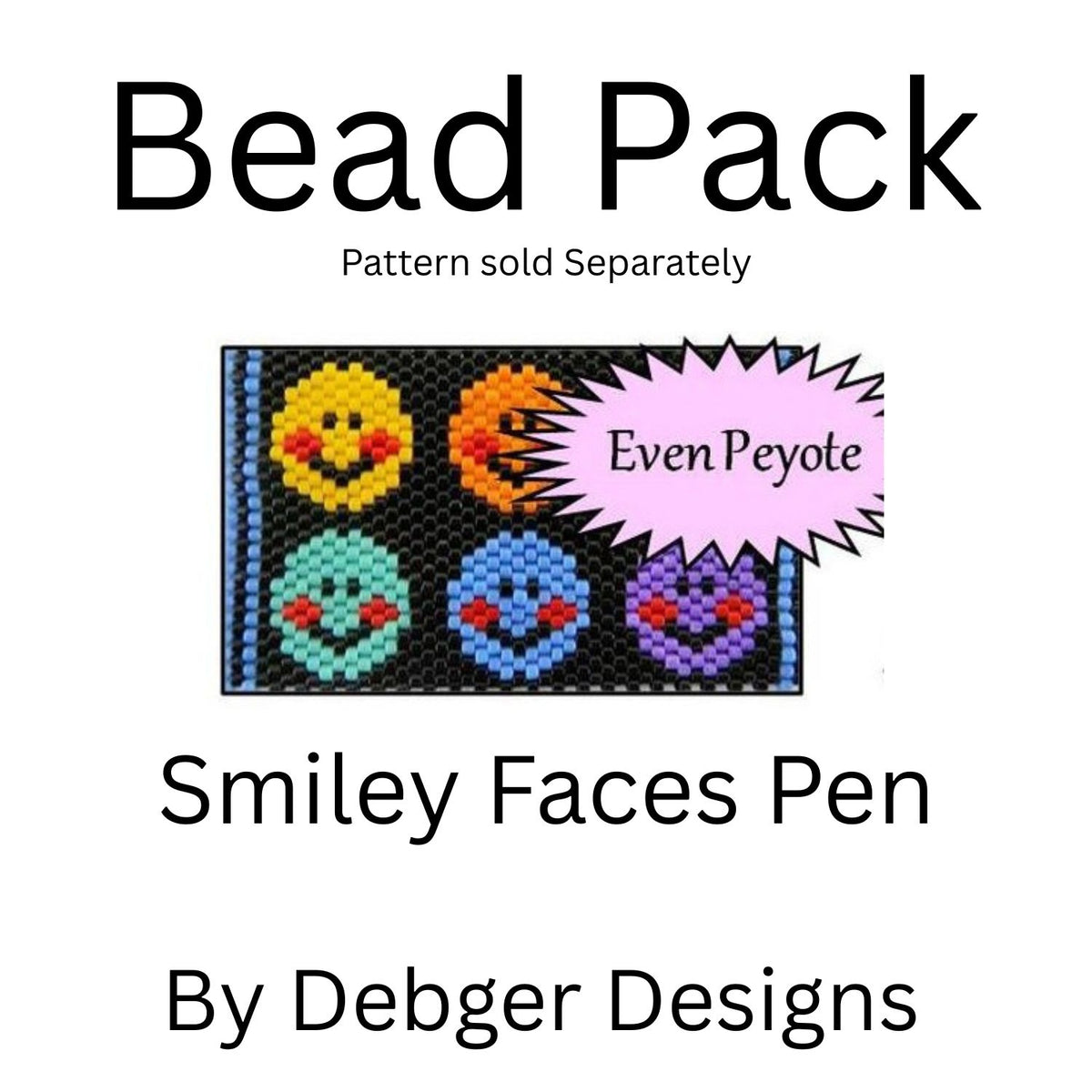 Smiley Faces Pen Bead Pack