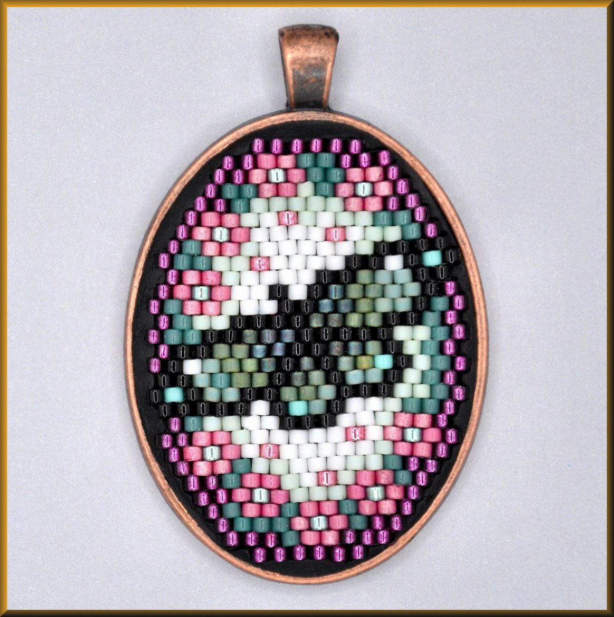 Teal Butterfly Oval Pattern - PDF