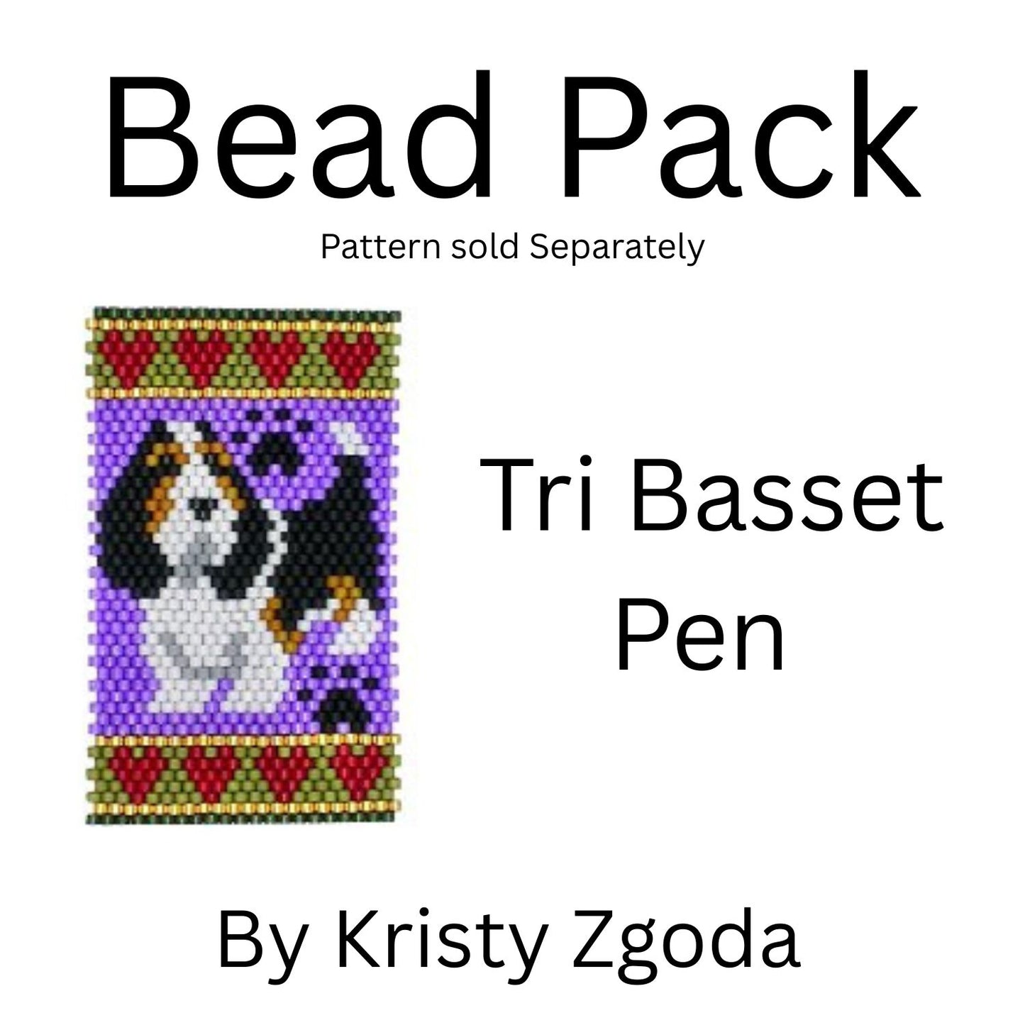 Tri Basset Pen Bead Pack