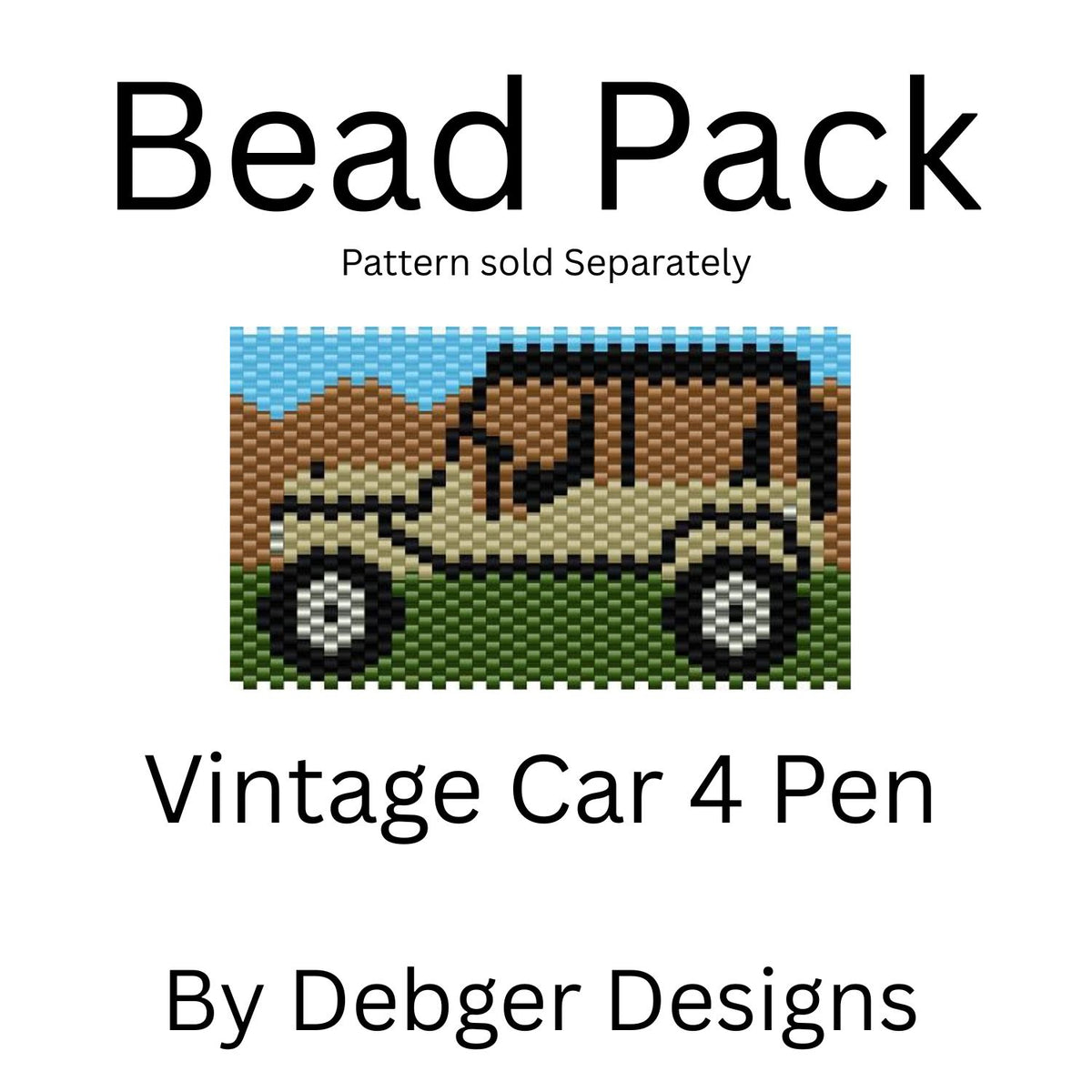 Vintage Car 4 Pen Bead Pack