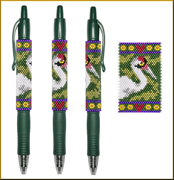 Whooping Crane Pen Wrap Pattern - PDF