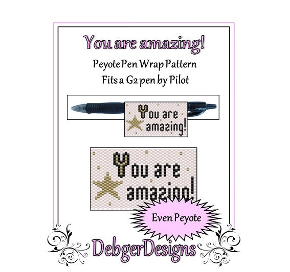 You are Amazing Pen Wrap Pattern - PDF