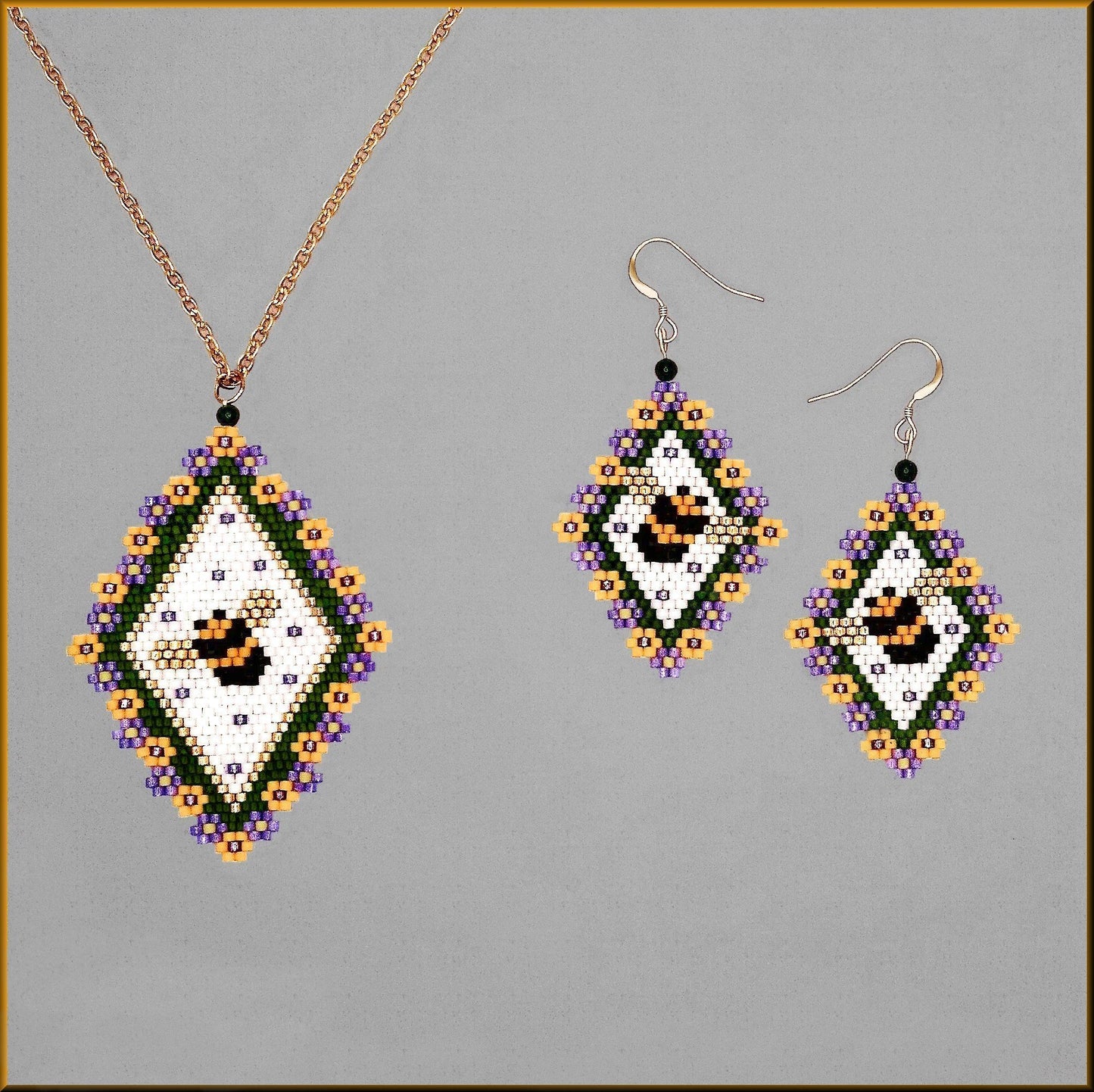 Field of Bees Pendant and Earring Pattern - PDF