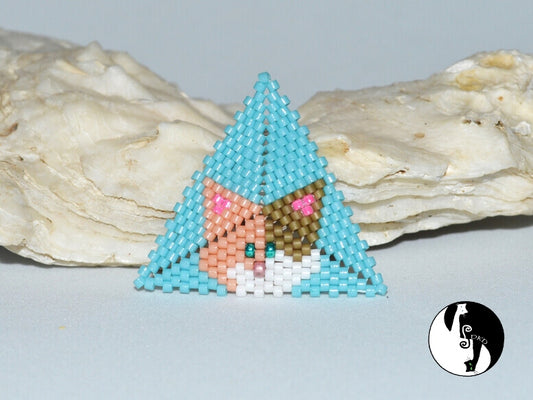 Light Calico Cat Triangle Pattern - PDF