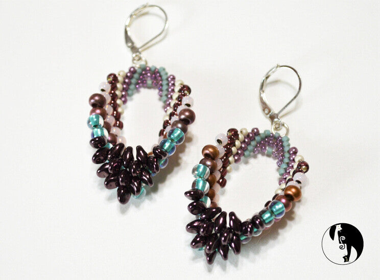 Bustle Earrings Pattern - PDF