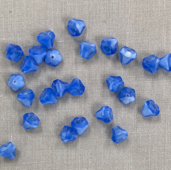 5x6mm Bell Flower - Blue - qty 25
