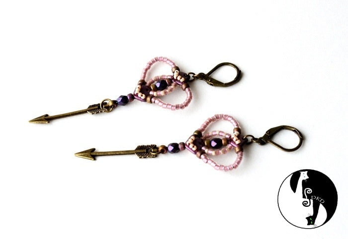Cupids Fancy Earring Pattern - PDF