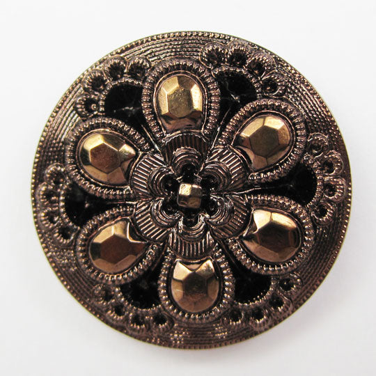 Flower Button - Bronze