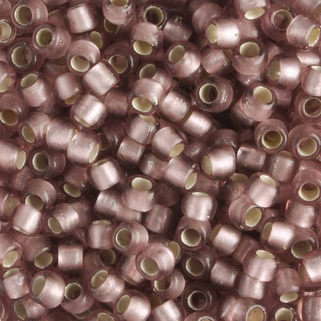 8/0 Silver Lined Frost Light Amethyst - 10 grams