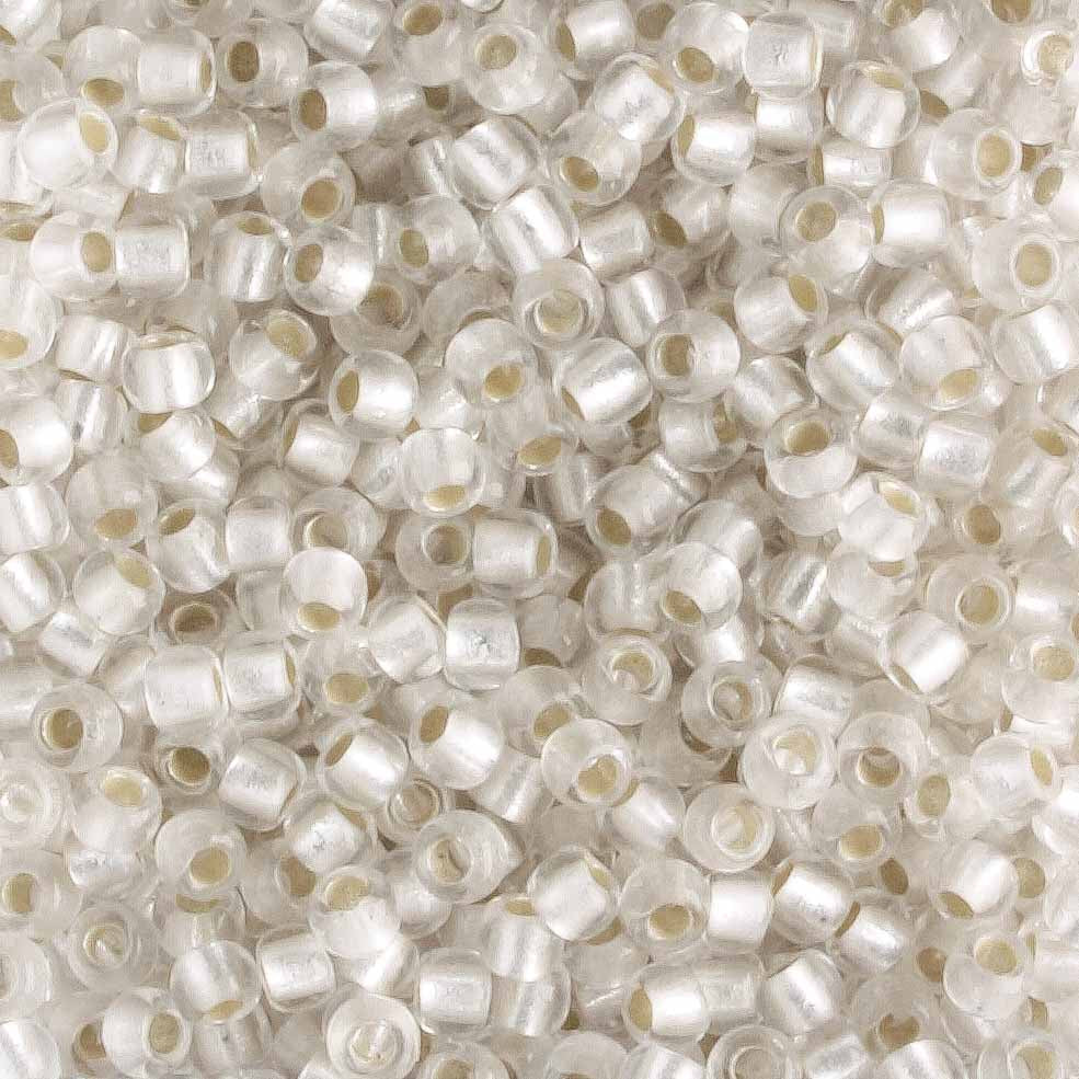 11/0 Silver Lined Frosted Crystal - 10 grams