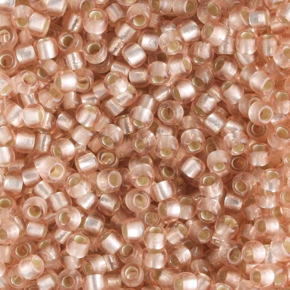 11/0 Silver Lined Frosted Rosaline - 10 grams