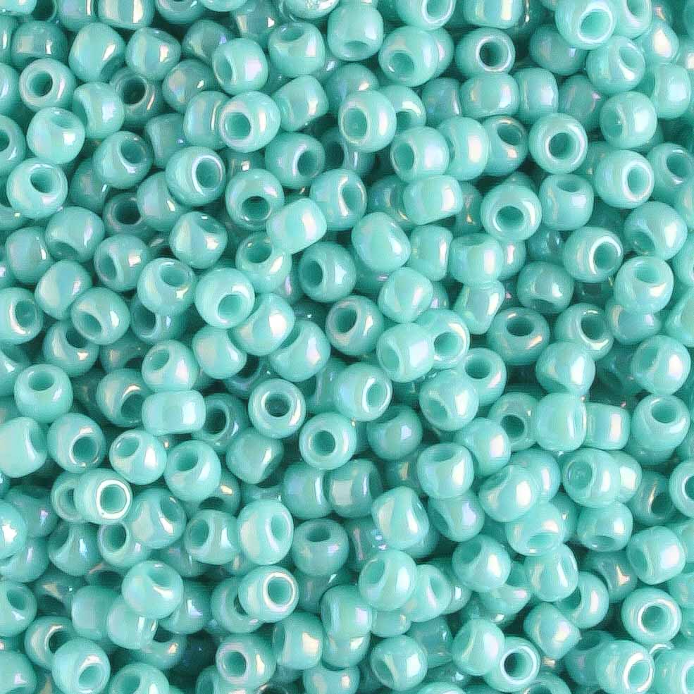 11/0 Opaque Rainbow Turquoise - 10 grams