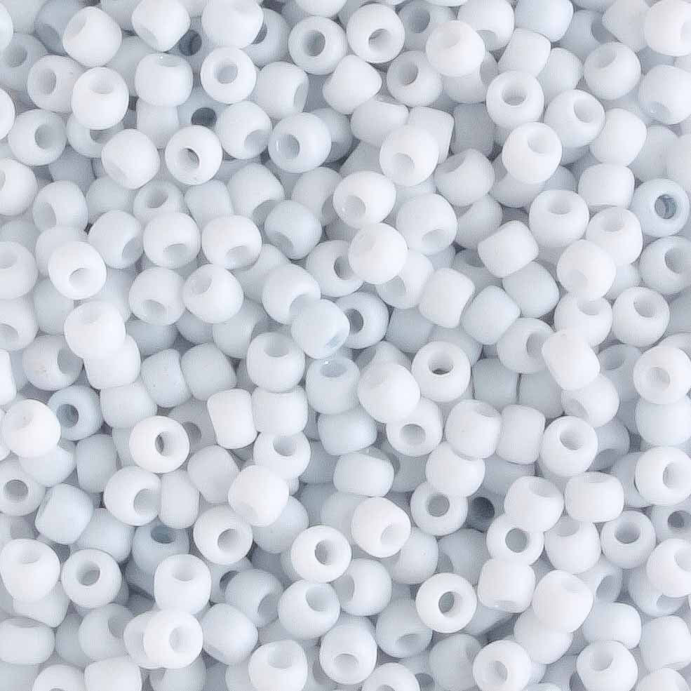 11/0 Opaque Pastel Frosted Light Gray - 10 grams