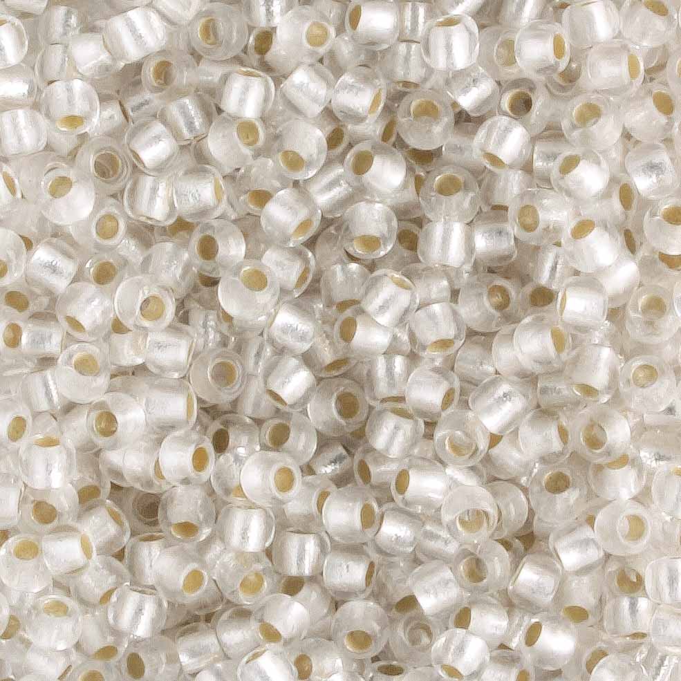 11/0 PermaFinish Silver Lined Frosted Crystal - 10 grams