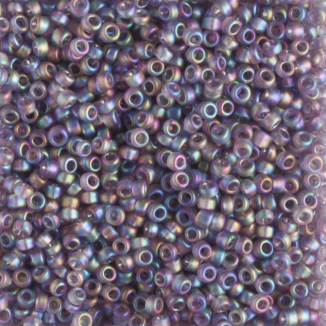 15/0 Transparent Rainbow Frosted Light Tanzanite - 5 grams