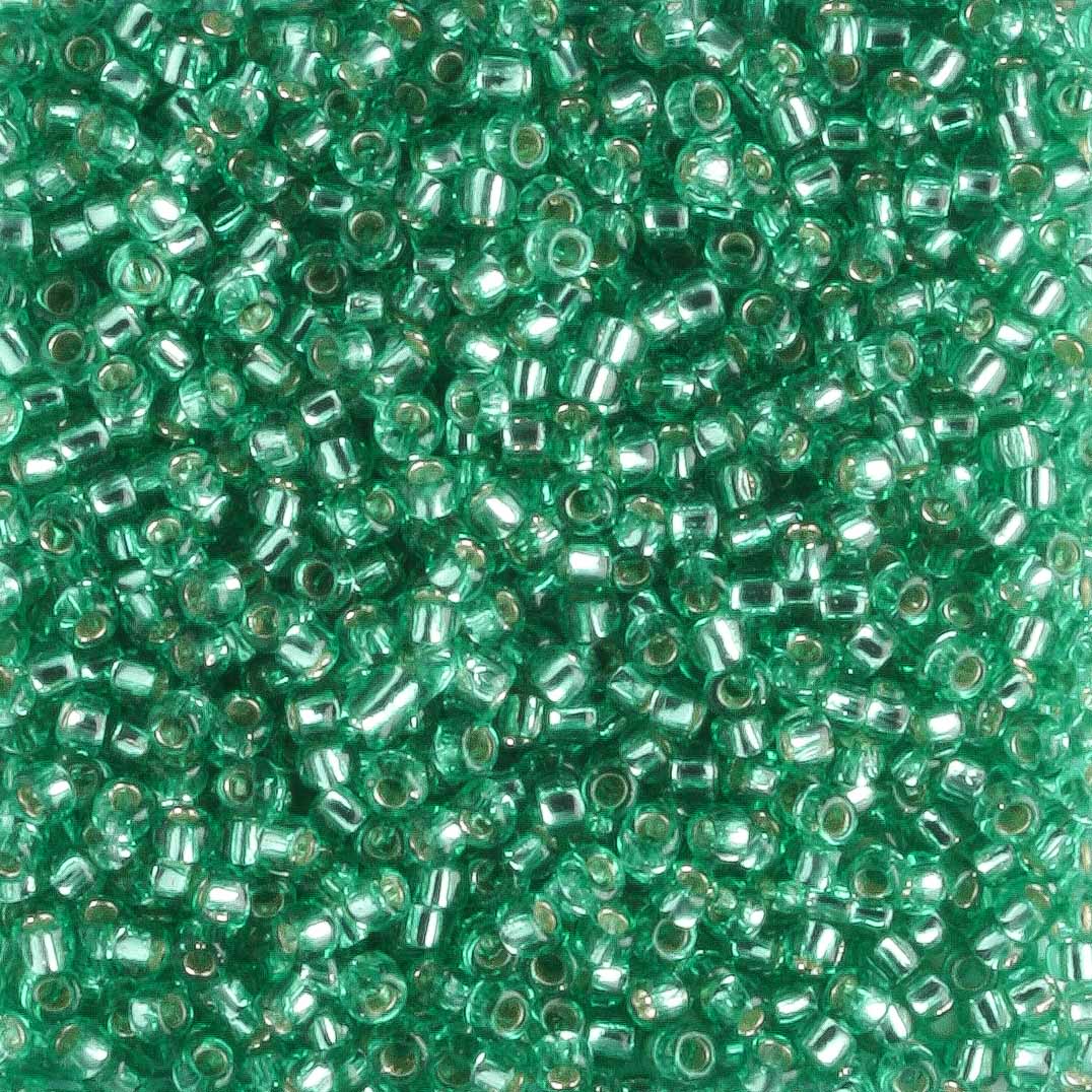 15/0 Silver Lined Dark Peridot - 5 grams