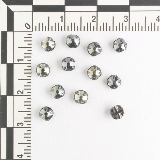 4mm Rose Montee Crys Blue Shade - qty 12