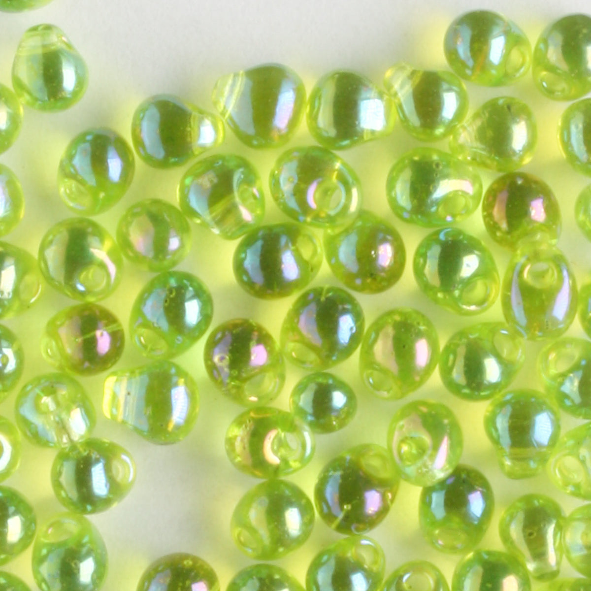Fringe Bead, Rainbow Lime Green - 10 grams
